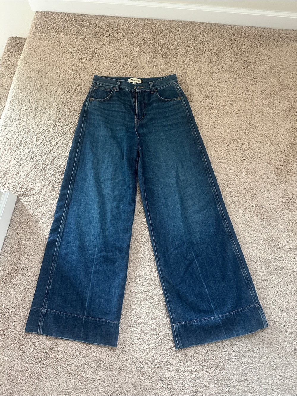 Wide Leg Women Jeans in Dark Blue - Brand: